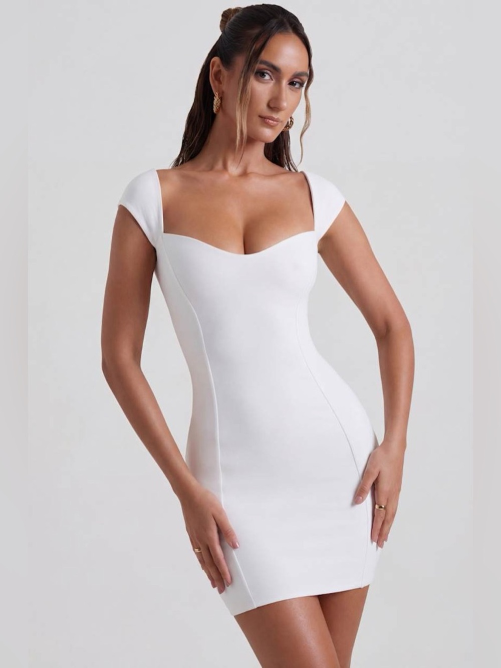 NWT Oh Polly Meli white mini dress size US 4